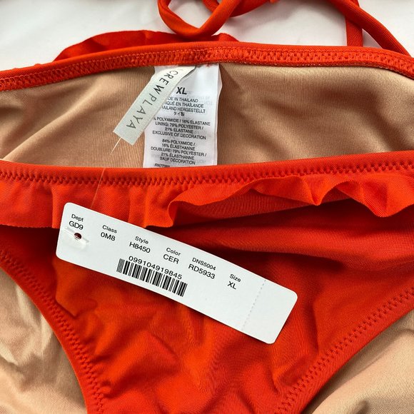 NWT Playa Collection Maui Ruffle Bikini Set, Cerise Red - Picture 7 of 8